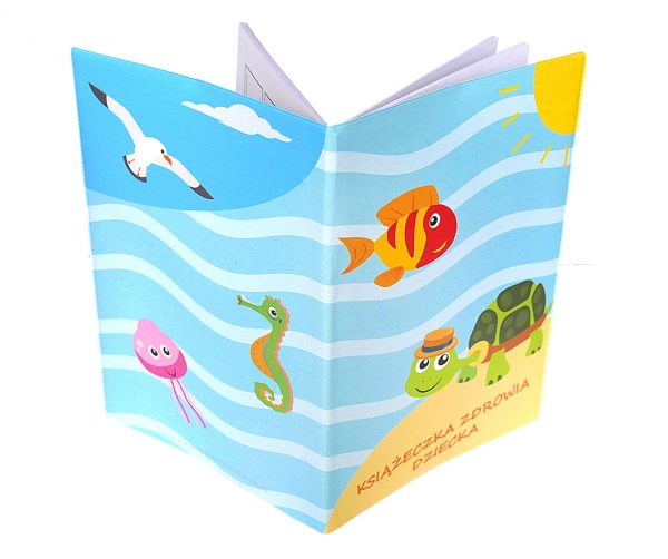 Okładka na książeczkę zdrowia dziecka - morze